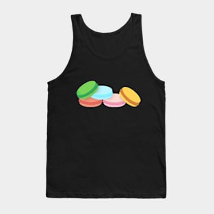 macarons sweet food cartoon Tank Top